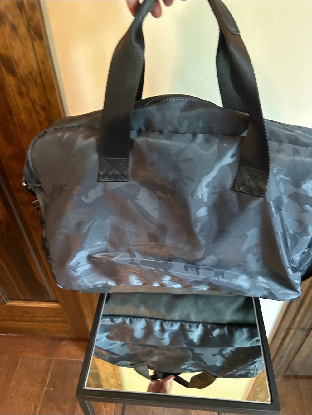 American Eagle Outfitters Men's Black Camo Laptop Briefcase